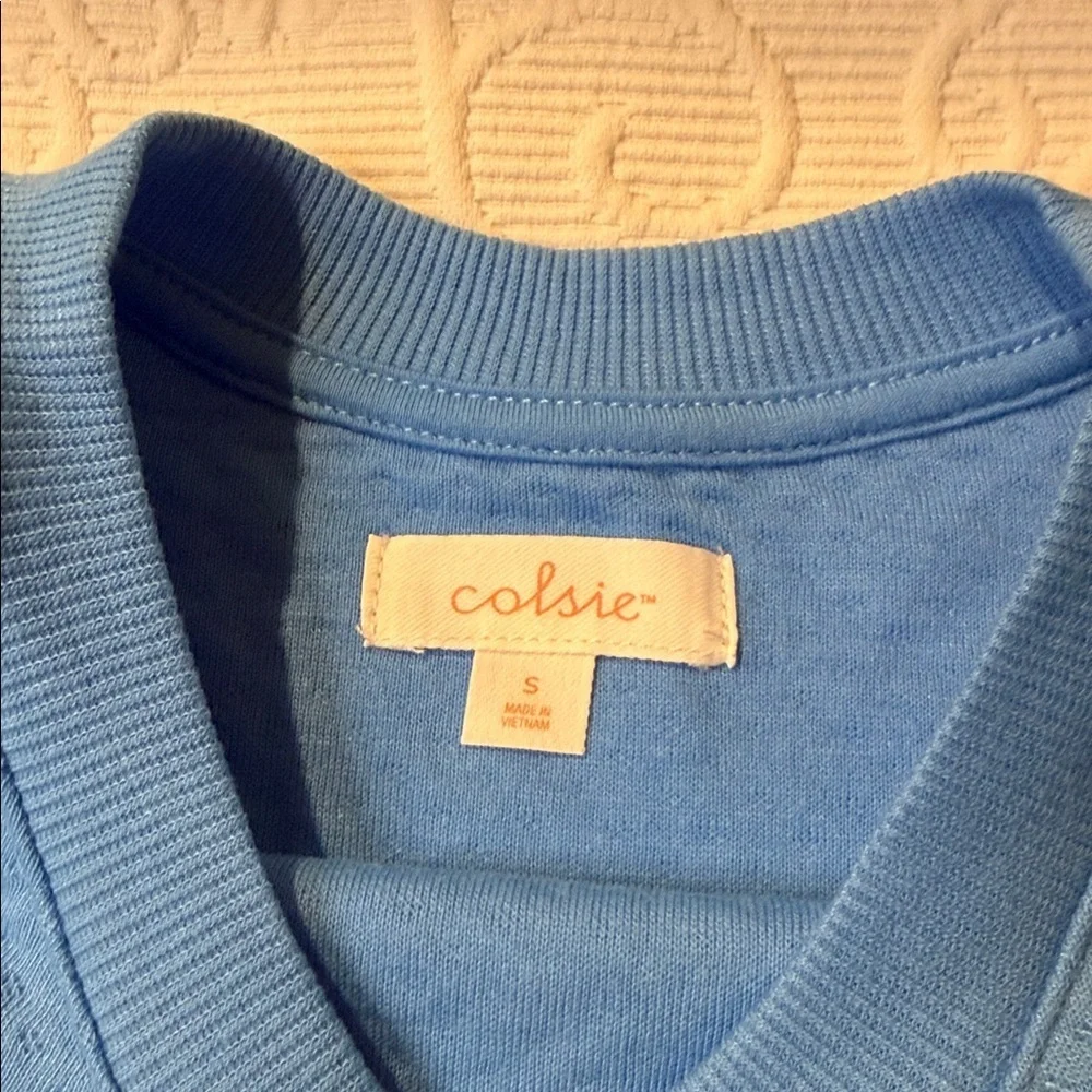 Colsie Blue Textured Pajama Set
